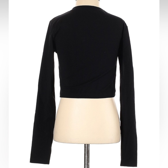 Ragdoll LA Black Cutout Long Sleeve Crop Top Size XS Punk Goth Clubbing Chic - Picture 3 of 6